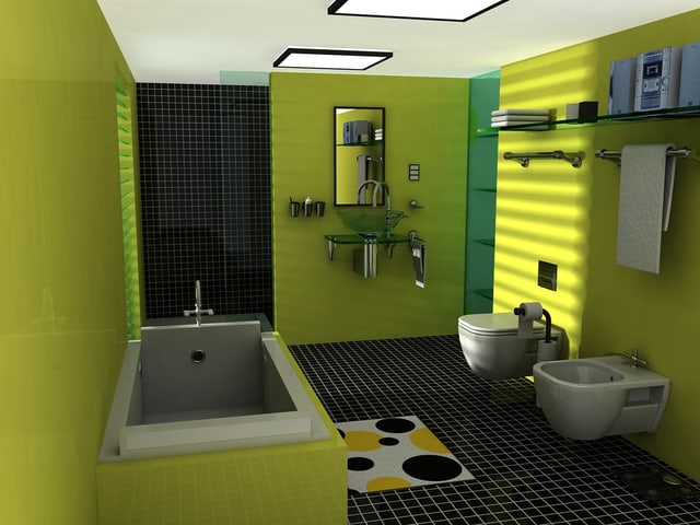 Light Green Bathroom lxuxry Design