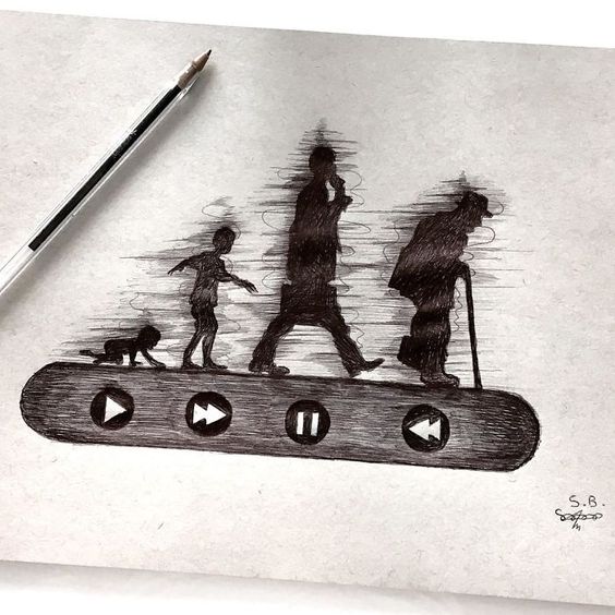 Drawings with deep meaning about life