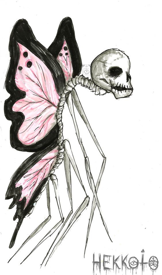 Creepy butterfly drwing