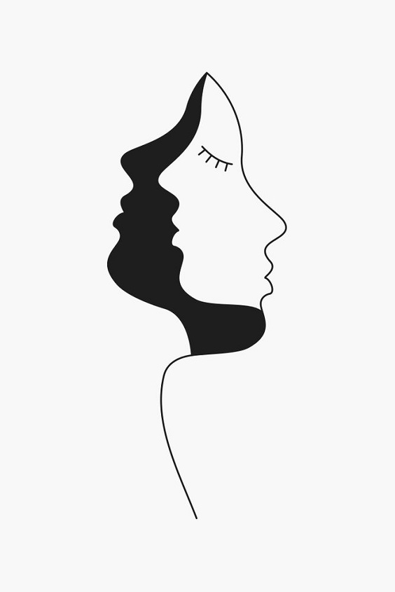 face shadow drawing
