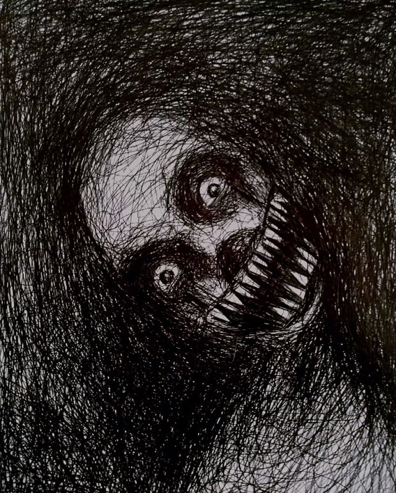scary easy drawings