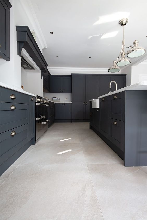 Kitchen Floor Tile Ideas With Dark Cabinets - laminate kitchen flooring ideas