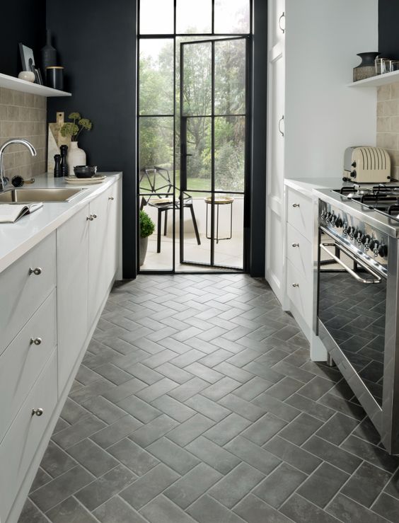 Small Kitchen Floor Tile Ideas - modern small kitchen floor tile ideas