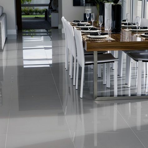 White Kitchen Floor Tile Ideas - modern white kitchen floor tile
