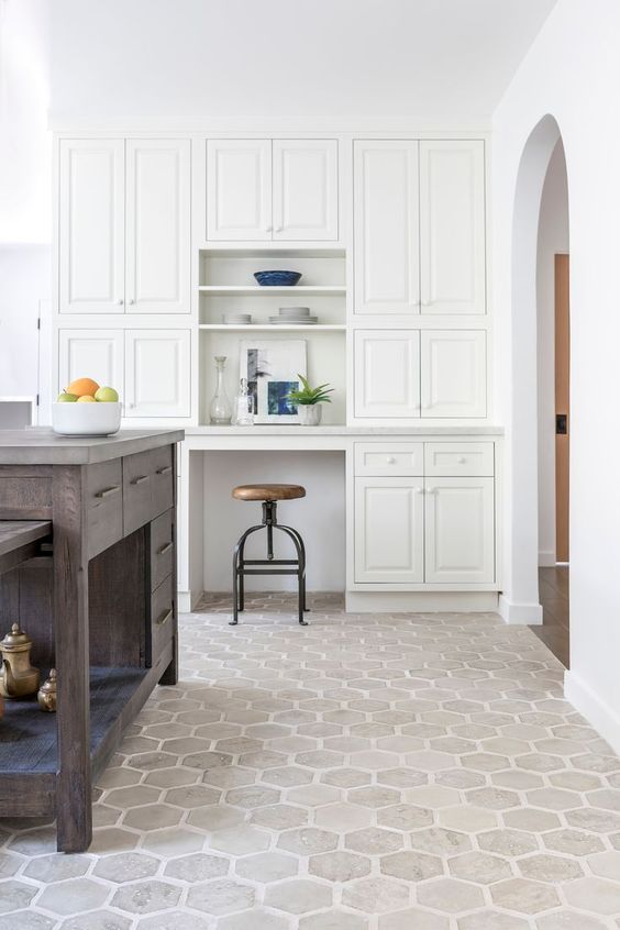 White Kitchen Floor Tile Ideas - white kitchen tile ideas