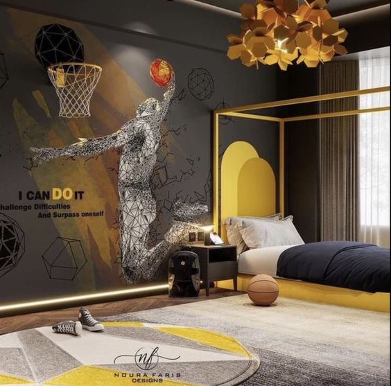 Basketball Bedroom Decor - basketball bedroom hoop
