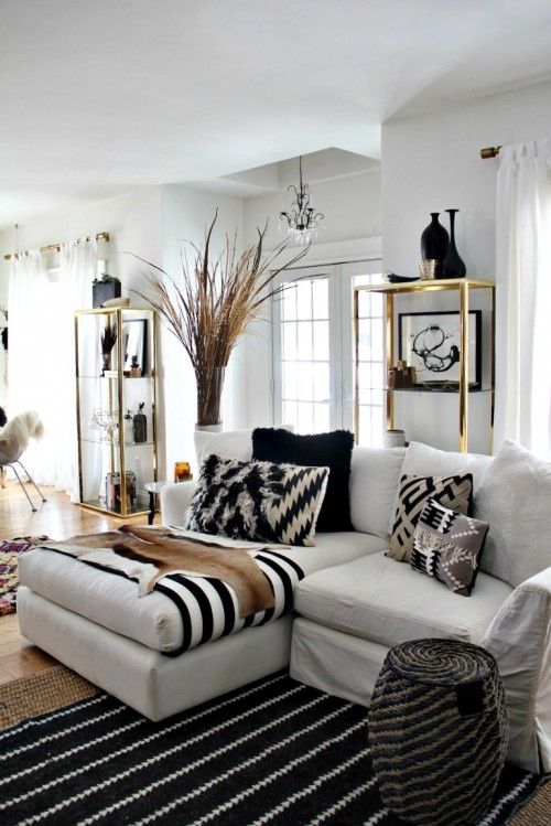 Living Room Ideas Grey and White - Black and White Living Room Ideas & Designs
