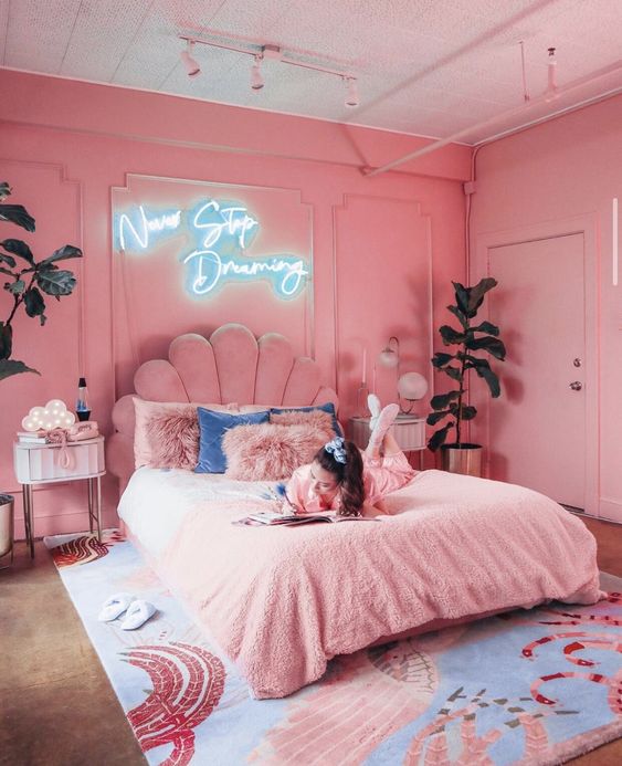 Pink Bedroom Decor - Neon Pink Bedroom Decor
