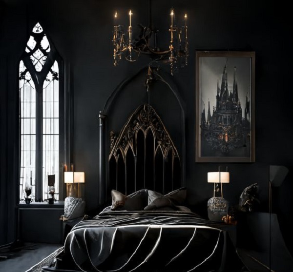 gothic bedroom - gothic inspired bedroom