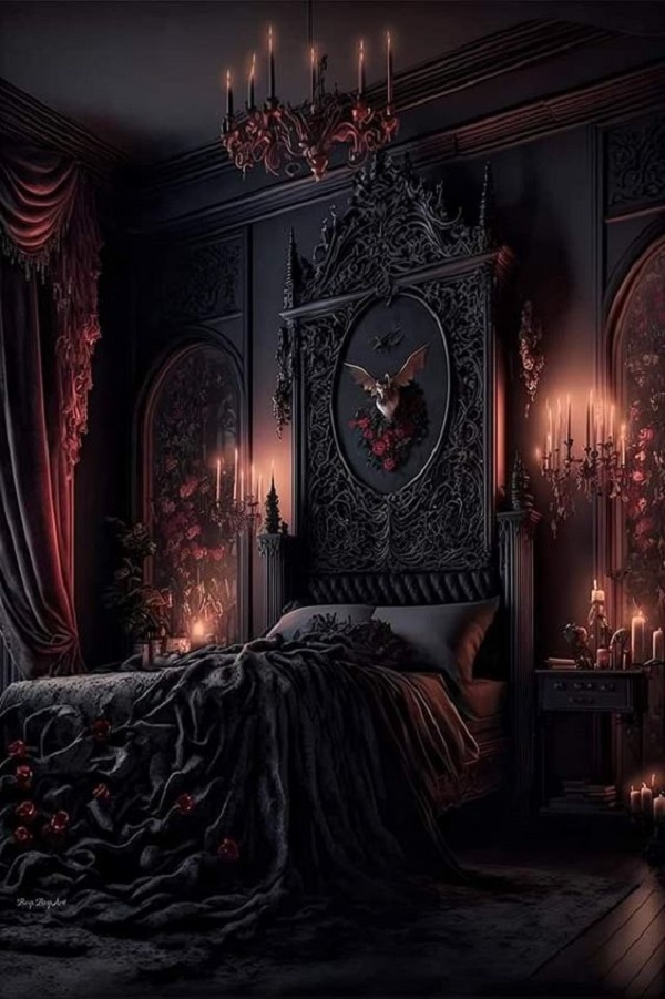 gothic bedroom - gothic master bedroom