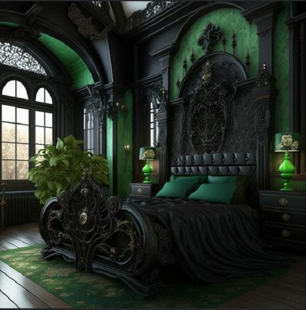 gothic bedroom - romantic gothic home decor design