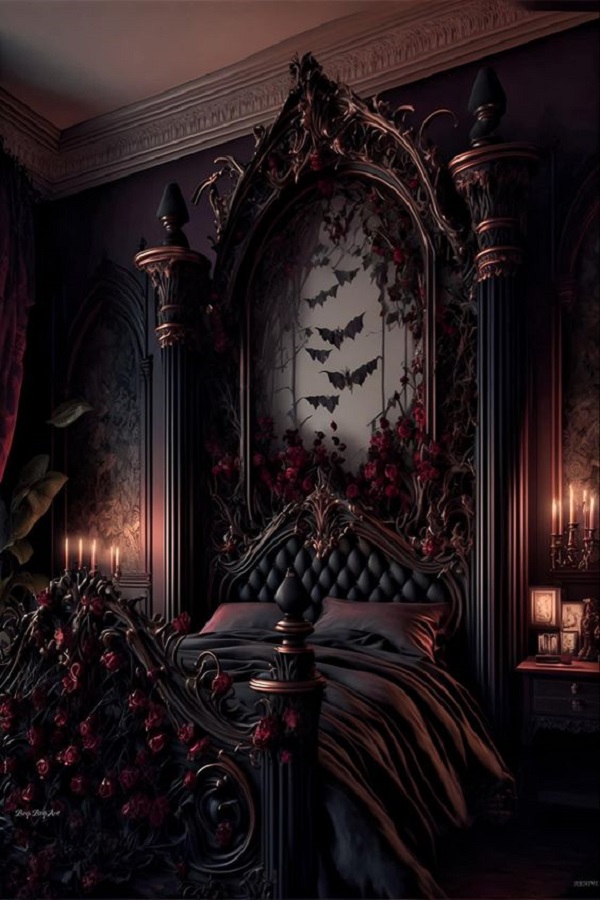 gothic bedroom - small gothic bedroom ideas