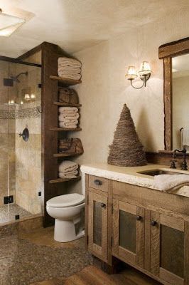 ideas for rustic bathroom walls - Country Bathroom Rustic Farmhouse Decor