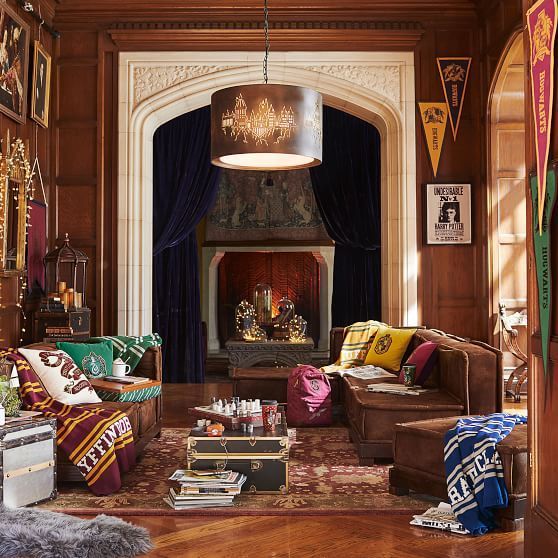 Harry Potter Living Room Decor - Harry Potter Wood Paneled Living Room