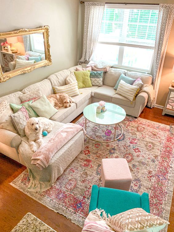 Living Room Spring Home Decor - Colorful Living Room Refresh Home Decor for Summer