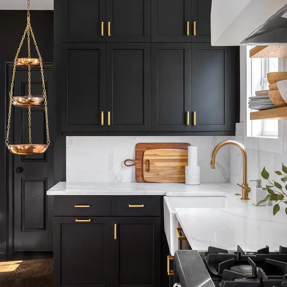 Black Kitchen Cabinets Ideas - Black kitchen cabinets modern ideas