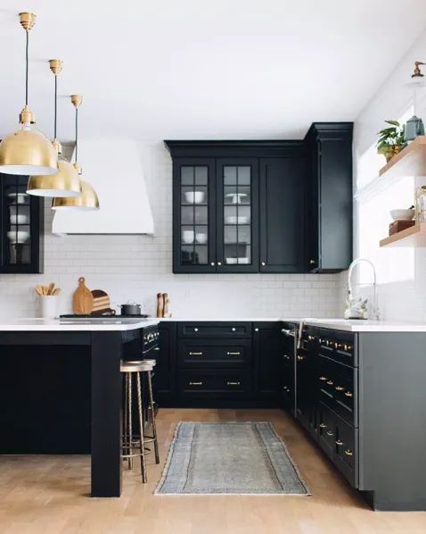 Black Kitchen Cabinets Ideas - Modern Black Kitchen Cabinets Ideas