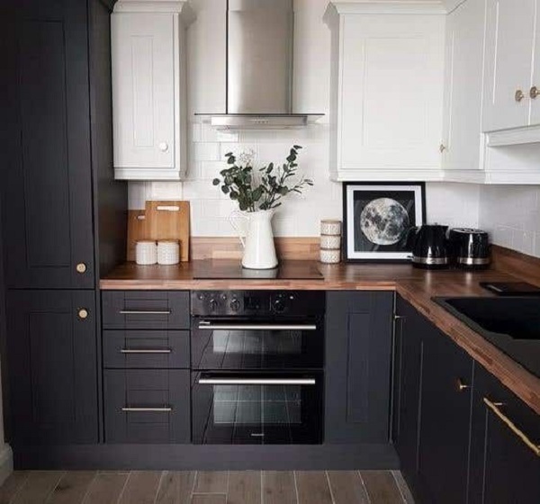 Black and White Kitchen Cabinet - Black and White Kitchen Design Cabinets Ideas
