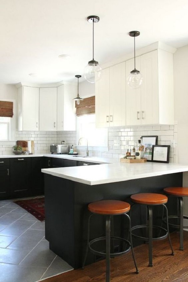 Black and White Kitchen Cabinet - black and white kitchen cabinet design