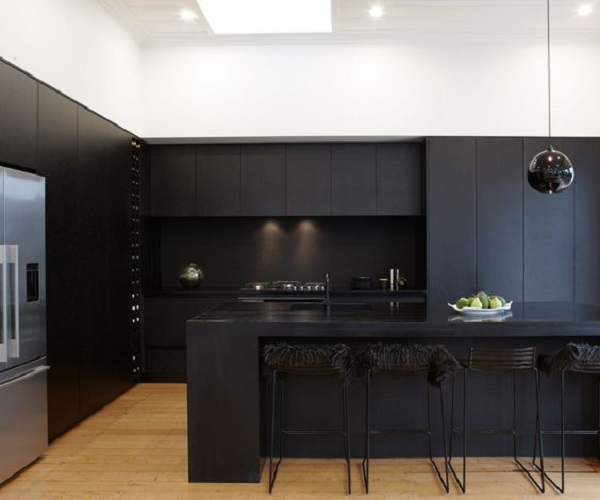 Matte Black Kitchen Cabinets - Black kitchen cabinets small kitchen