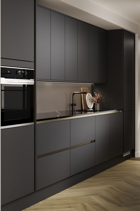 Matte Black Kitchen Cabinets - Decent Matte Black kitchen cabinet ideas