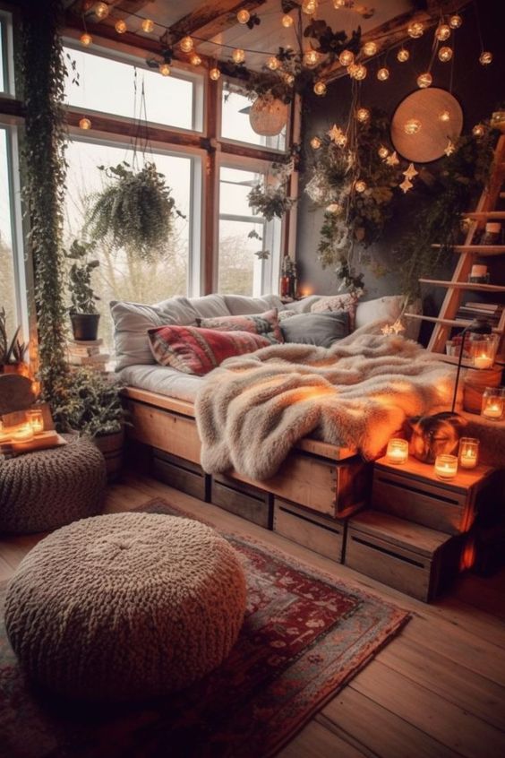 cute bedroom decor - Dark Boho Bedroom Decor Ideas