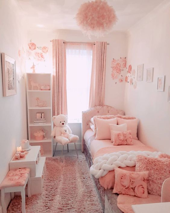 cute pink bedroom - Small Bedroom Design Ideas for Girls