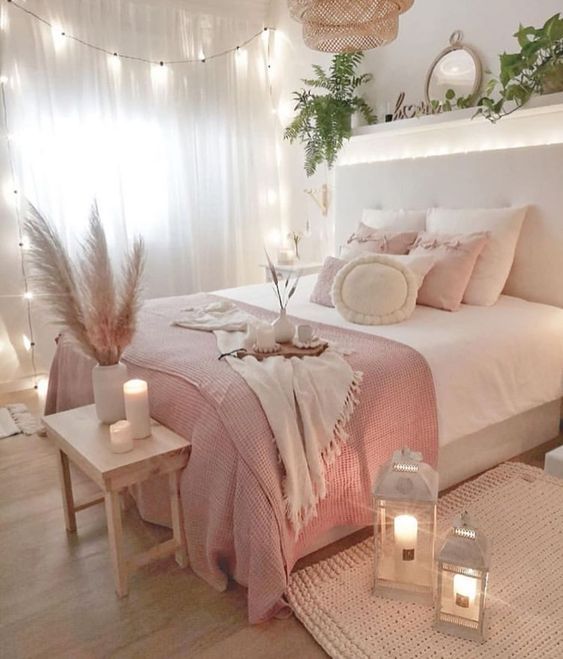 cute pink bedroom - teenage room ideas girl