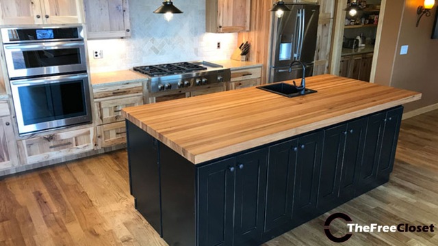 Butcher Block Island with seating