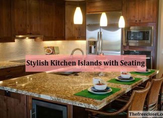 Kitchen island with seating for 6