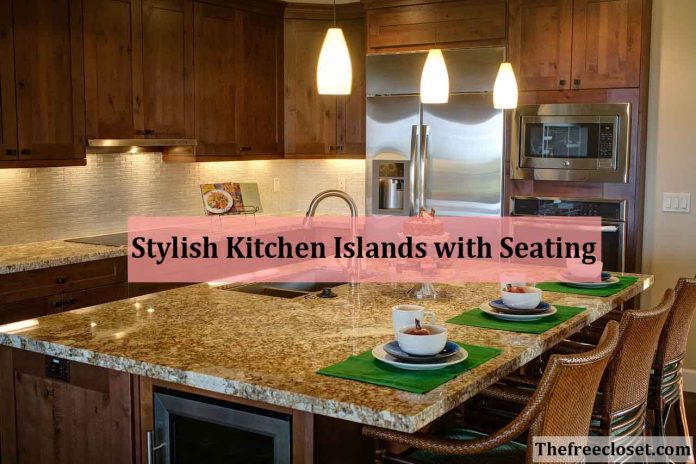 Kitchen island with seating for 6