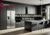 Black kitchen cabinets, modern