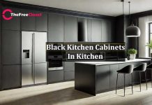 Black kitchen cabinets, modern